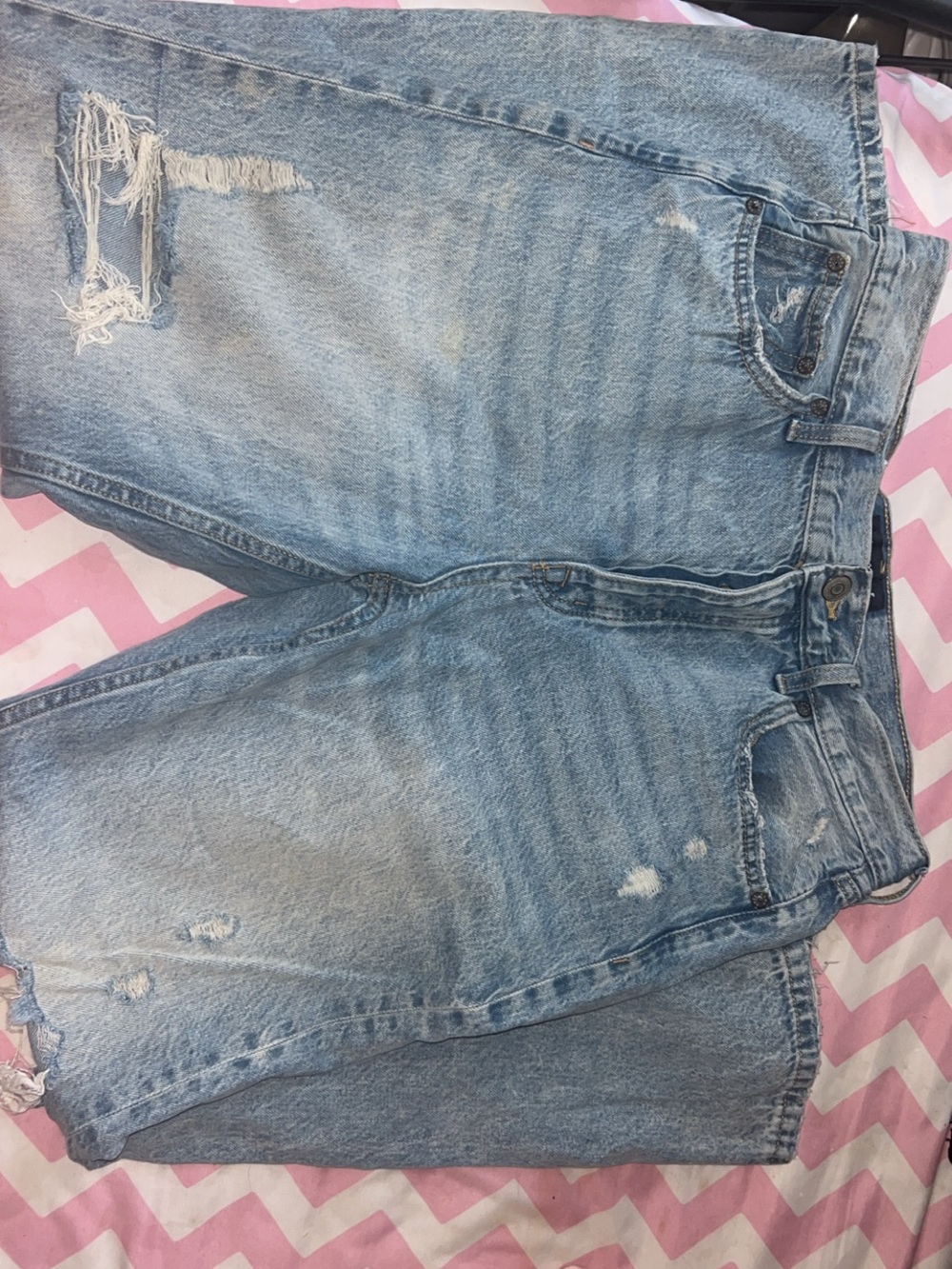 Aeropostale Light Blue Distressed Boyfriend Jeans